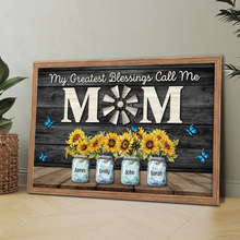 My Greatest Blessings Call Me Mom - Personalized Customized Canvas - Gift For Family Members