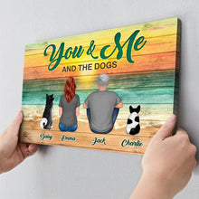 You & Me & Our Dog - Personalized Customized Canvas Home Decoration For Pet Lover