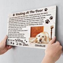 Waiting At The Door - Personalized Customized Canvas - Gift For Pet Lovers, Dog Lovers, Cat Lovers