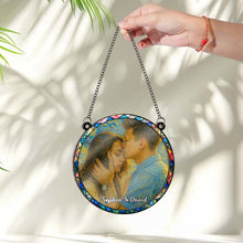 Custom Couple Photo Starry Night - Personalized Acrylic Window Suncatcher Ornament - Gift For Couple, Him, Her