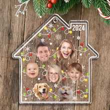 Custom Photo - Our Christmas Lovely Home - Personalized Custom Acrylic Ornament Christmas Gift For Family