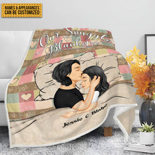 Our Snuggle Couple Blanket - Personalized Customized Blanket - Gift For Wife Husband Boyfriend Girlfriend