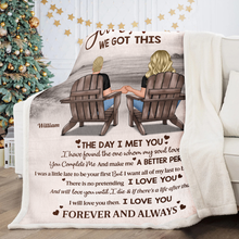 The Day I Met You Couples  - Personalized Photo Blanket - Gifts For Couples