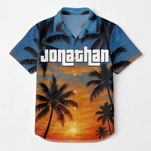 Custom Photo Sunset Tropical  - Personalized Customized Hawaiian Shirt - Gift For Family Members, Best Friends