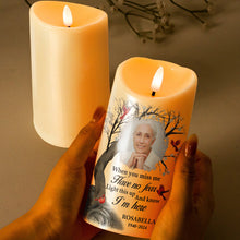 Custom Photo When You Miss Me - Customized Personalized Candle LED Light - Memorial Gift For Loss