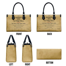 Public Library Card - Personalized Customized Leather Handbag - Gift For Family Members, Friends, Colleagues
