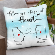 I Wish We Lived Closer - Customized Personalized Pillow - Gift For Couple Husband Wife Family