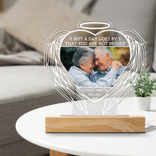 Custom Photo Not A Day Goes By That You Are Not Missed - Personalized Customized 3D LED Light - Gift For Family Members
