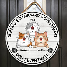 Don't Even Try It  - Personalized Customized Doorsign Best Gift For Pet Cat Lover