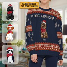 Christmas Snowy Puppies - Ugly Sweater - Christmas Gifts For Dog Mom, Dog Dad Personalized Custom Ugly Sweatershirt