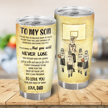 Basketball Dad And Child - Personalized Customized Tumbler - Family Gift For Son Dad Daughter