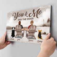 Couple & Dog Personalized Customized Canvas Love Decoration For Pet Lover Couple