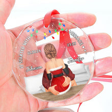 It Started With A Message - Customized Personalized Glass Ornament - Christmas Gift For Couple Husband Wife