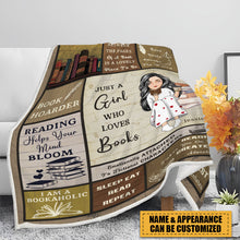 Personalized Custom Flannel Blanket My Reading Blanket I Am A Bookaholic - Gift For Book Lovers