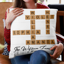 Make Your Room Trendy With Crossword Pillow - Customized Personalized Pillow - Gift For Family Members