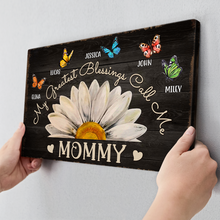 My Greatest Blessing Calls Me - Personalized Customized Canvas - Gifts For Mom, Wife, Her