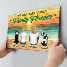 Family Forever - Personalized Customized Canvas - Warm Gift For Family & Pet Lover