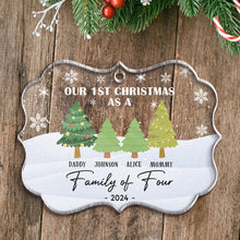 Our First Christmas - Personalized Custom Acrylic Ornament Christmas Family Gift