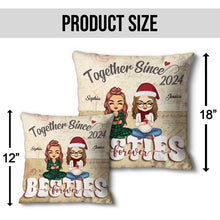 Together Besties Forever - Personalized Customized Pillow - Gift For Besties, Best Friends, BFF