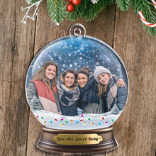 Custom Photo Besties Snow Globe - Personalized Custom Acrylic Ornament - Christmas Gift For Besties