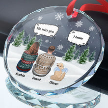 I Miss You More Each Day Personalized Custom Glass Ornament Christmas Memorial Gift For Dog Lovers