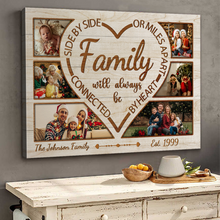 Custom Photo Family Side By Side - Customized Personalized Canvas - Christmas Gift For Family Dad Mom