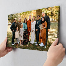 Custom Photos Horizontal Loved One Combined With Same Background - Personalized Customized Canvas - Gift For Family Members