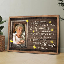 You Left Me Beautiful Memories - Personalized Customized Canvas - Memorial Gift For Family Members