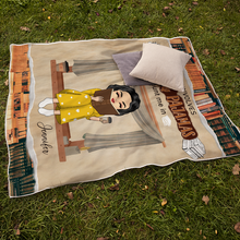 Personalized Custom Fleece Flannel Blanket Gifts For Book Lovers