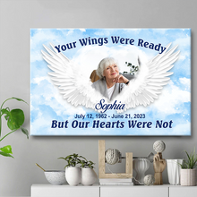 Your Wings Were Ready - Memorial Gifts - Personalized Canvas Prints