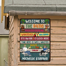 Patio Grilling Proudly Serving Whatever You Bring Gift For Couples Personalized Custom Metal Sign