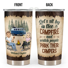 Park Their Campers - Customized Personalized 20oz Tumbler - Gift For Couple Camping Lover