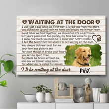 Waiting at the door - Memorial Pet Photo Personalized Canvas Prints