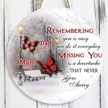 Missing You Is A Heartache - Personalized Customized Door Sign - Memorial Gift For Loss