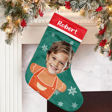 Custom Photo Cartoon - Personalized Customized Stocking - Gift For Family, Bestie, Sister, Brother