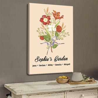 Garden Flower - Personality Customized Canvas - Gift For Mom Grandma Mother's Day Gift