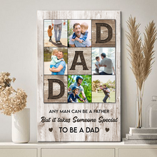 Custom Photo - Someone Special To Be A Dad -  Customized Personality Canvas - Gift For Dad Father