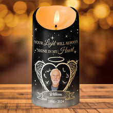 Starry Night Sky Candle LED  - Personalized Candle LED Light - Memorial Gift For Family Members