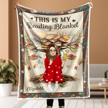 This Is My Reading Blanket - Personalized Customized Blanket - Gift For Bookworm, Booklovers, Bookaholic