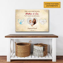 The Love Between Mother & Son No Distance - Gift For Mom - Personalized Custom Poster Custom Map Poster