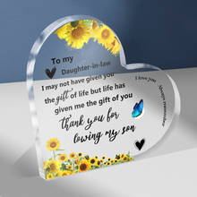 To Daughter-In-Law - Personality Personality Acrylic Plaque - Unique Gift