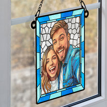 Custom Photo Stained Glass - Personalized Acrylic Window Suncatcher - Gift For Family, Couple, Pet Lovers