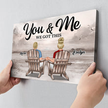 Couple Beach Landscape Retro Vintage - Home Decoration Gift For Couple, Husband, Wife, Dad, Mom