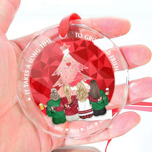 To Grow Old Friend - Customized Personalized Glass Ornament - Christmas Gift For Bestie Best Friend