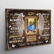 Until We Meet Again - Memorial Gifts For Angel, Sympathy Gift Personalized Custom Framed Canvas Wall Art