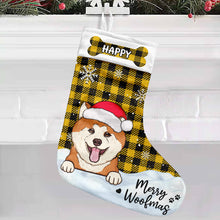 Meowy Christmas & Merry Woofmas  - Personalized Christmas Stocking - Gifts For Dogs & Cats