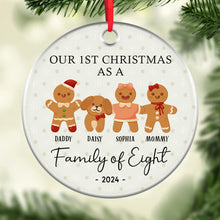 Our Christmas As A Family - Personalized Custom Ceramic Ornament - Gift For family