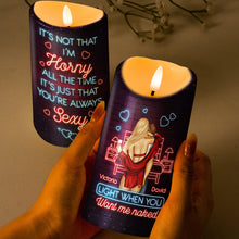 It's Not Just Because You -  Customized Personalized Candle LED Light - Christmas Gift For Couple Husband Wife