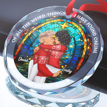 You're My Favorite - Customized Personalized Glass Ornament - Gift For Couple Husband Wife