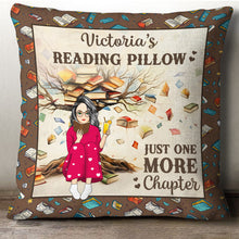 Reading Pillow Just One More Chapter - Personalized Custom Pillow - Warm Gift For Him, Her